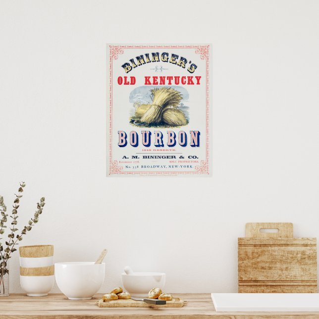 Póster Reserva del Viejo Kentucky Bourbon 1849 de Bininge (Cocina)