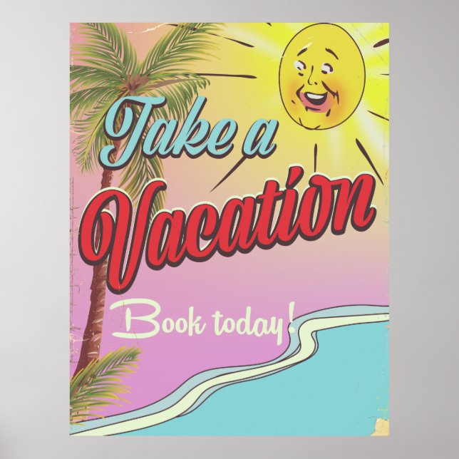 Póster ¡Reserva un Libro de Vacaciones Hoy! (Frente)