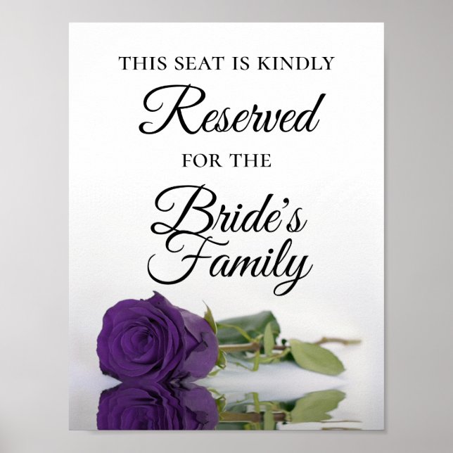 Póster Reservado para el Rosa Royal Purple de la familia  (Frente)