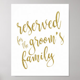 Póster Reservado para el Rótulo 8x10 del Purpurina famili