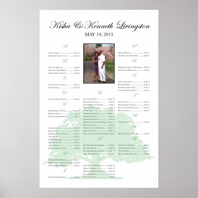 Póster ***RESERVADO PARA Kisha+Kenneth*** (Frente)