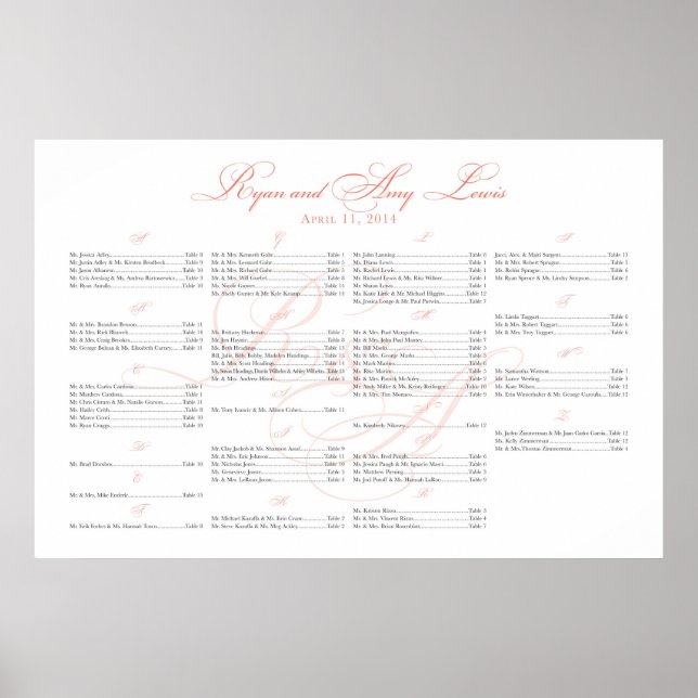 Póster ***RESERVADO PARA Ryan+Amy 36x24*** (Frente)