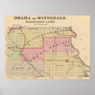 Póster Reservas de Omaha y Winnebago en Nebraska