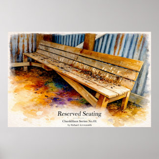 Póster Reserved Seating Rustic ChicCoop Fine Art Poster