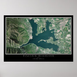 Póster Reservorio Pineview - Mapa satelital de Huntsville