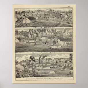 Póster Residence and lumber mills and yards