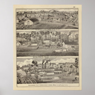 Póster Residence and lumber mills and yards