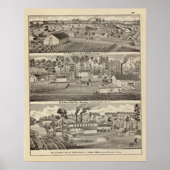 Póster Residence and lumber mills and yards (Frente)