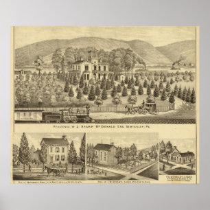 Póster Residence of J Sharp McDonald Sewickley
