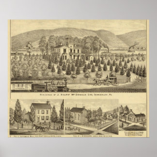 Póster Residence of J Sharp McDonald Sewickley
