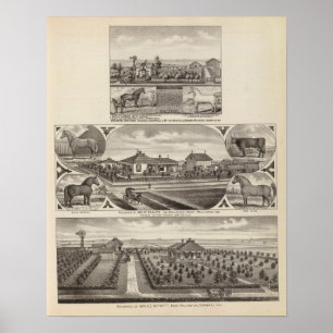 Póster Residences and Farms, Wellington, Kansas