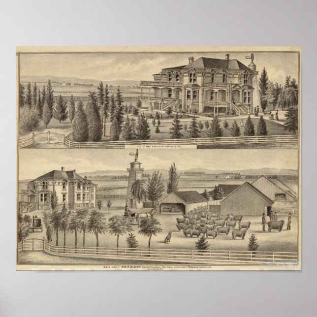 Póster Residencia de Blacow, granja (Frente)