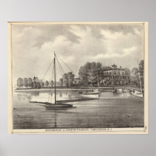 Póster Residencia de Joseph Francis, río de Tom, NJ