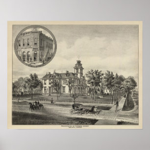 Póster Residencia de Kirby y Banco, Abilene, Kansas