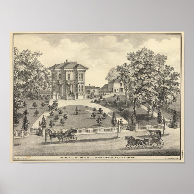 Póster Residencia de Laugenour, Woodland (Frente)