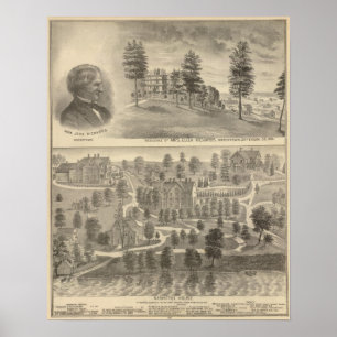 Póster Residencia de Richards, casa de Watertown Nashotah