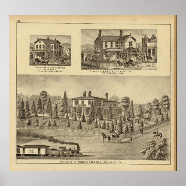 Póster Residencia de William Reed, Sewickley (Frente)