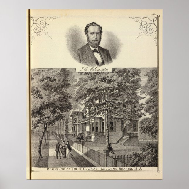 Póster Residencia del Dr. TG Chattle, Rama Larga (Frente)