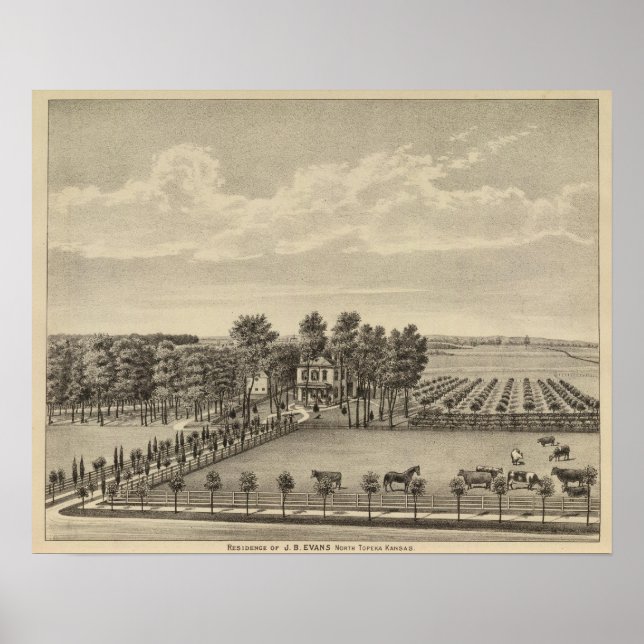 Póster Residencia Evans, Topeka, Kansas (Frente)