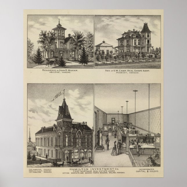 Póster Residencias, Abilene, Kansas (Frente)