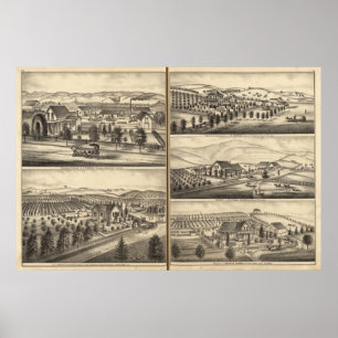 Póster Residencias de CP Hatch, Wm Sexton, JM Freeman