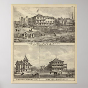 Póster Residencias de la casa y de Kaighn y de la camilla