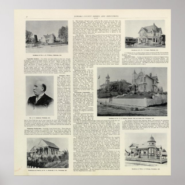 Póster Residencias de Petaluma, California (Frente)