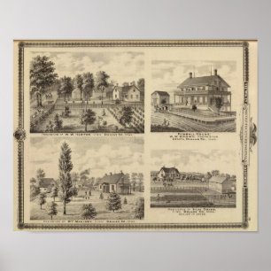 Póster Residencias en Linn y Desoto, Dallas Co, Iowa