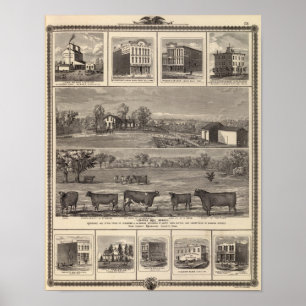 Póster Residencias, granja, negocios en la libertad de W,