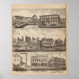 Póster Residencias, granjas y negocios, Minnesota