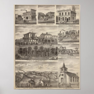 Póster Residencias, negocios, y ciudad de Eyota