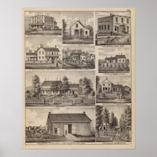 Póster Residencias y edificios agrícolas, Owatonna,