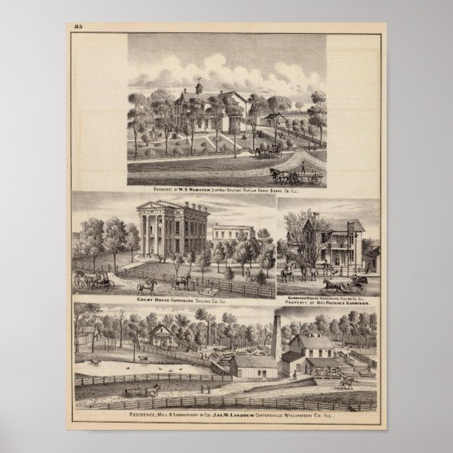 Póster Residencias y edificios en Poplar Grove (Frente)
