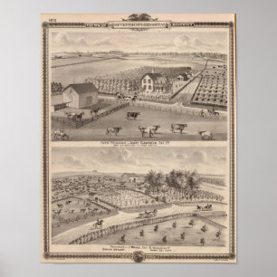 Póster Residencias y granjas de la madera de J Canfield y