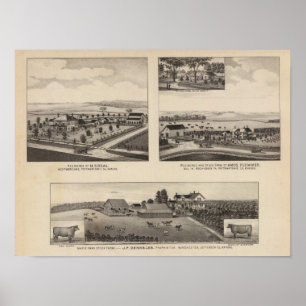 Póster Residencias y granjas, Pottawatomie, Kansas
