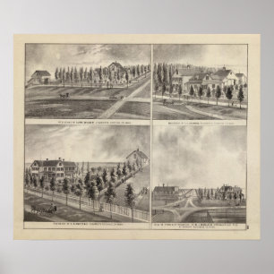 Póster Residencias y tiendas en Zumbrota y Noruega