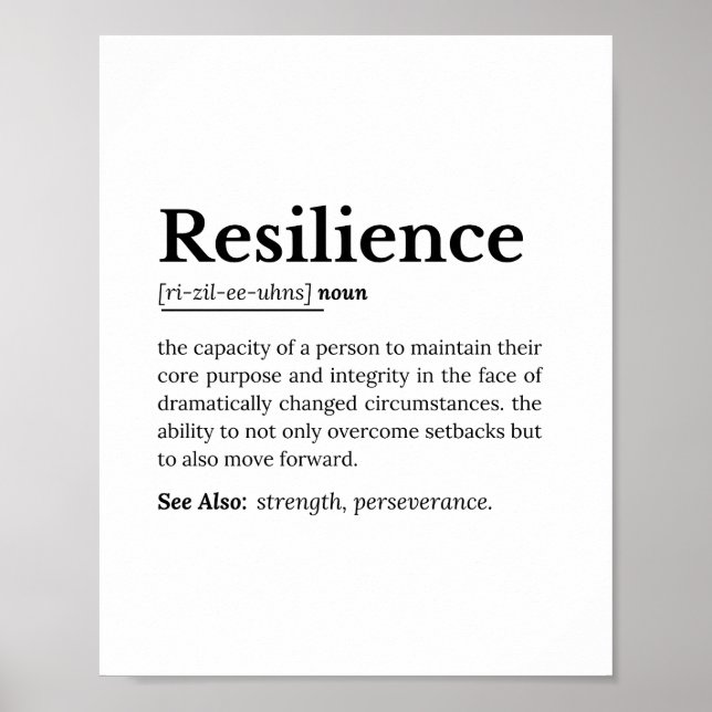 Póster Resiliencia: El poder de la perseverancia (Frente)