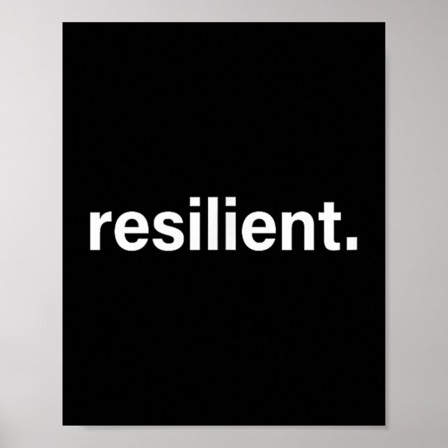 Póster Resilient Mental Strength Self-esteem Motivation R (Frente)
