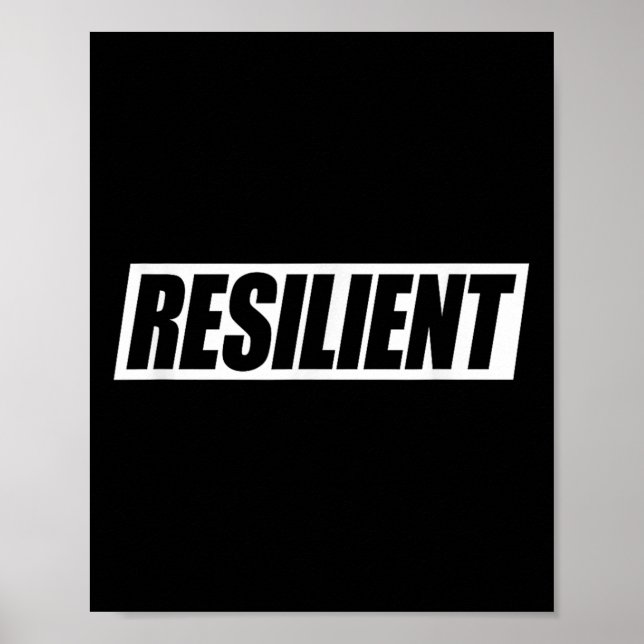 Póster Resilient Mental Strength Self-esteem Motivation R (Frente)