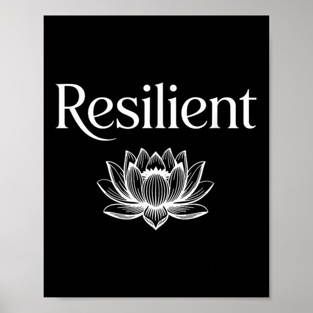 Póster Resilient Mental Strength Self-esteem Motivation R (Frente)