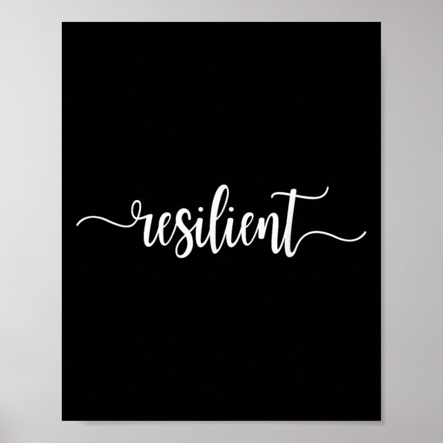Póster Resilient Mental Strength Self-esteem Motivation R (Frente)