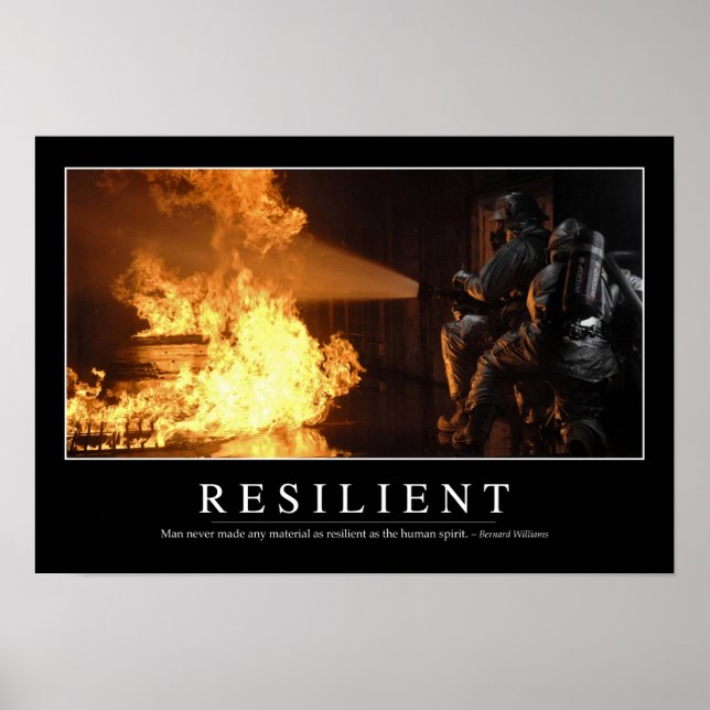 Póster Resiliente: cita Inspiradora (Frente)