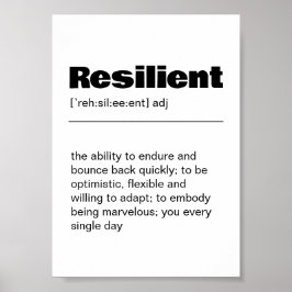 Póster Resiliente definición de imagen en pared