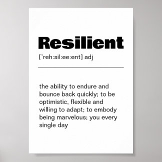 Póster Resiliente definición de imagen en pared
