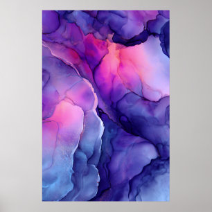 Póster Resina Fluida de Tonos de Joyas Brillo de Nebulosa