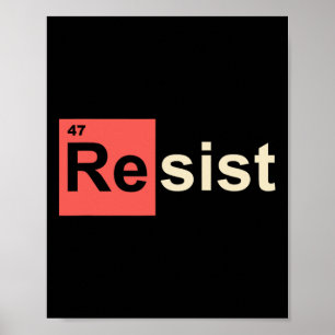 Póster Resist 47 Símbolo químico de elemento Trump