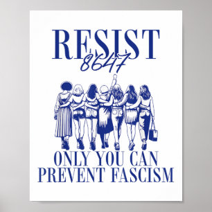 Póster Resist 8647 Sólo Usted Puede Prevenir El Feminismo