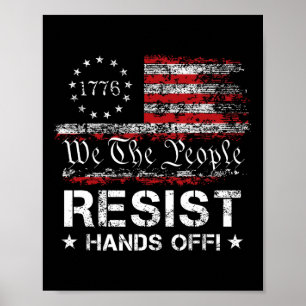 Póster Resist Hands Off Vintage Nosotros El Pueblo Bander