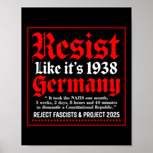 Póster Resist Like It's 1938 Alemania 9