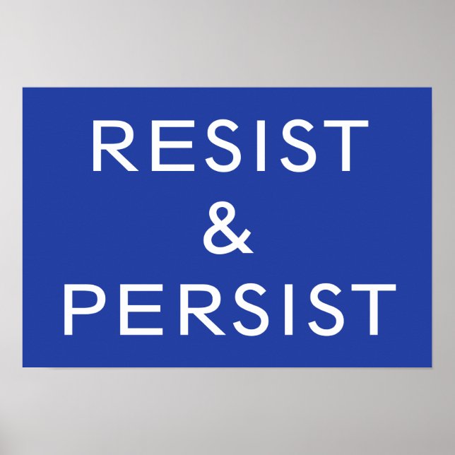 Póster Resist & Persist blue (Frente)